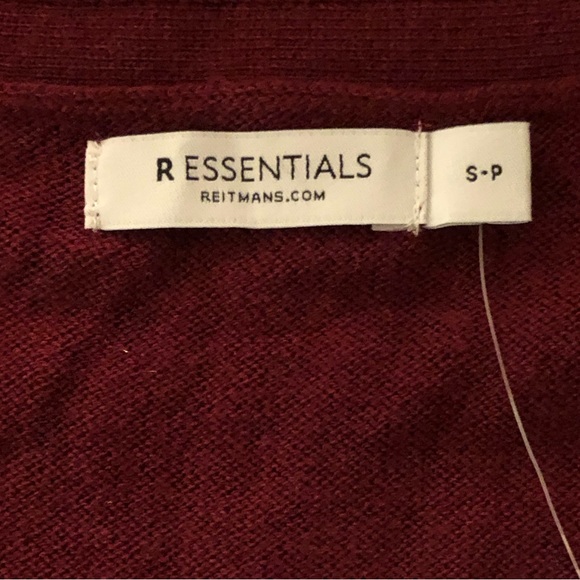 LOVELY REITMANS R-ESSENTIALS DEEP RED V-NECK CARDIGAN - Picture 10 of 13